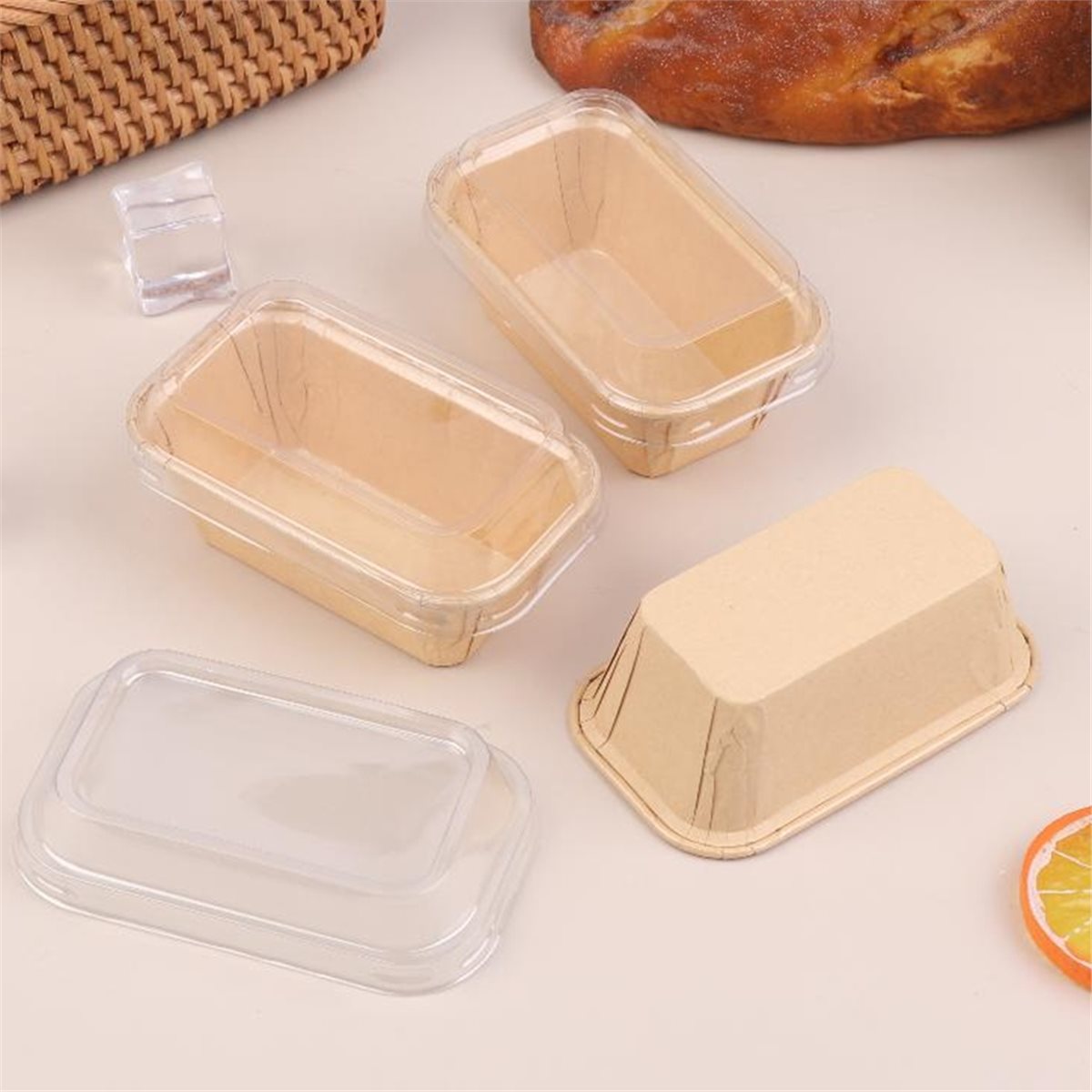 Plastic Cup 50Pcs - 50 unidades de moldes cuadrados para