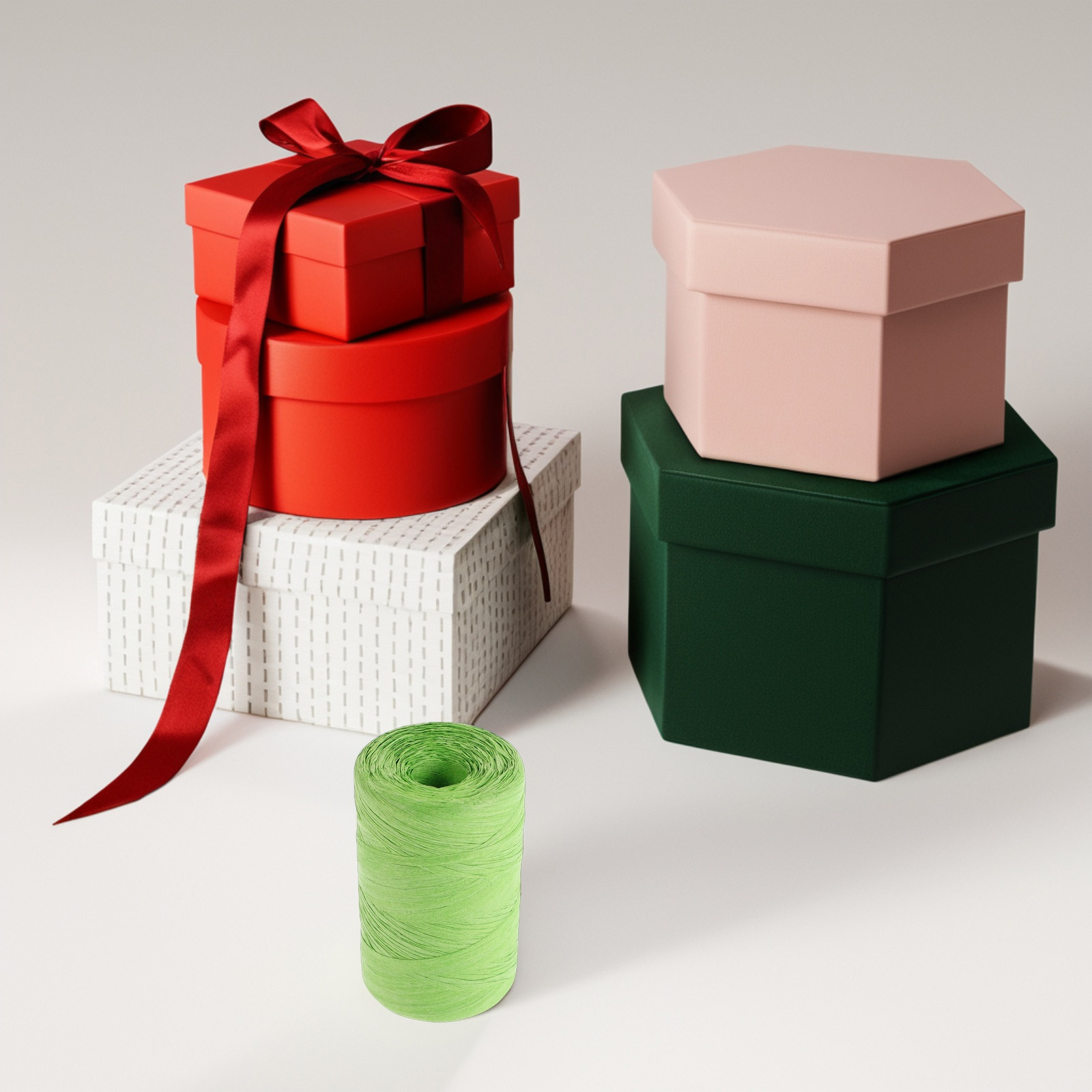 Papercraft Supply Ribbon - Cinta de papel de rafia plana,