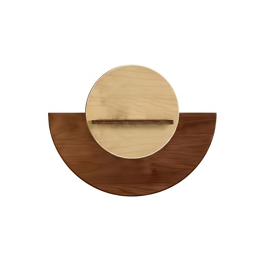 Flower Wall Panel - Estante de Pared Ovalado de Madera