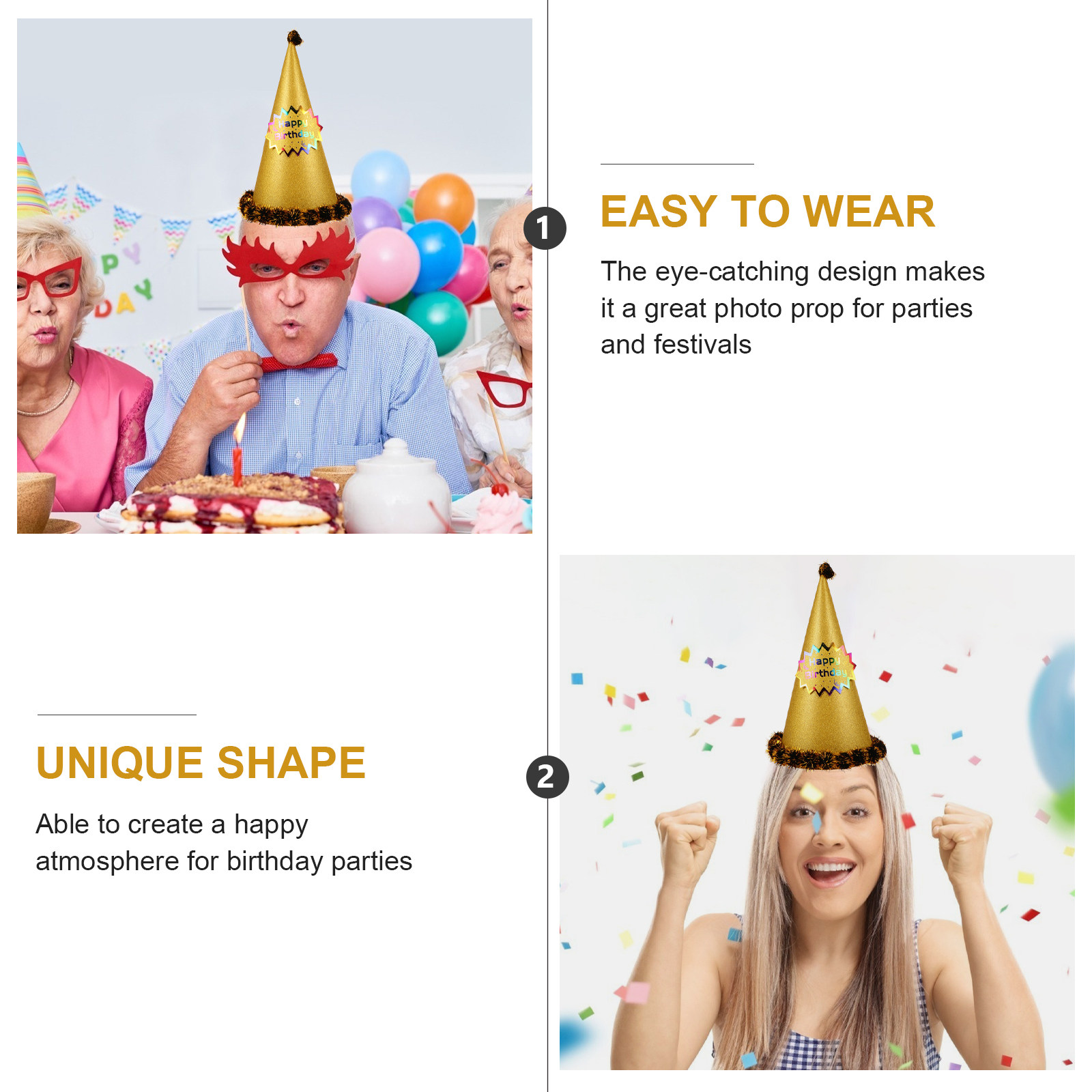 Sombrero de fiesta con forma d - Party Hat Cone reseña y precio