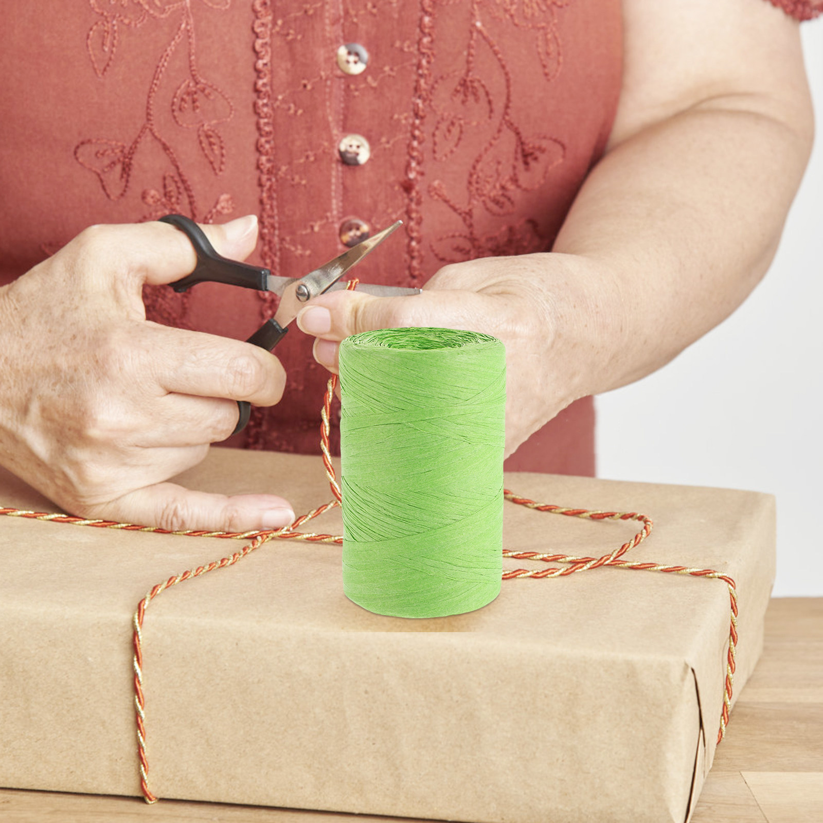 Cinta de papel rafia plana de  - Papercraft Supply Ribbon reseña y precio